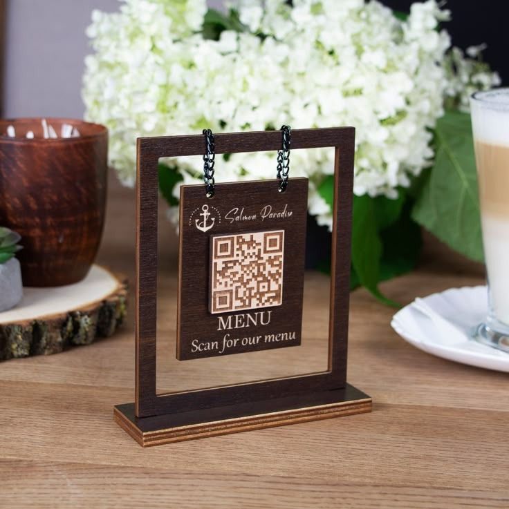 QR меню табличка