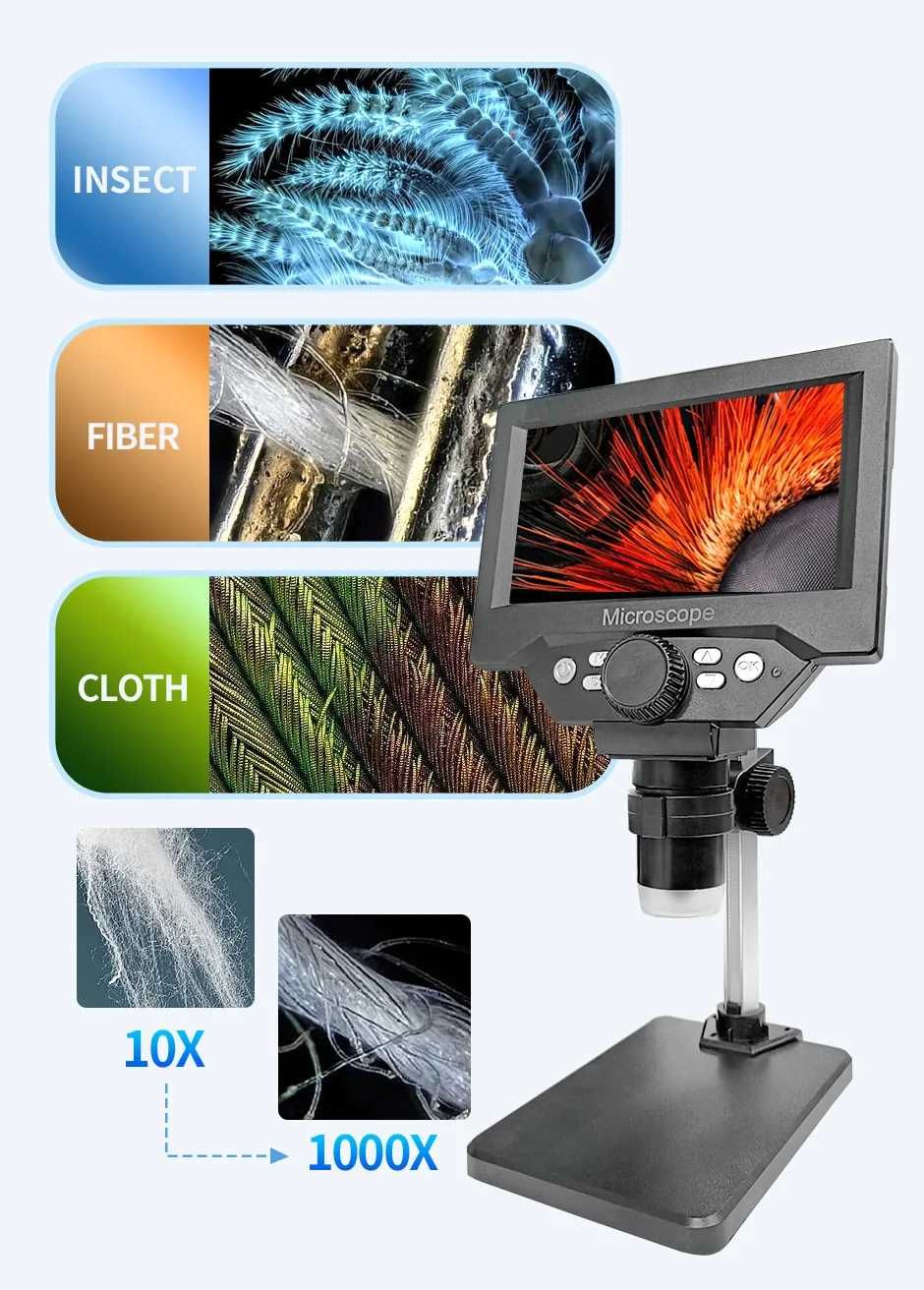 Цифров микроскоп 1000X 5.5 Inch LCD дисплей електронен микроскоп