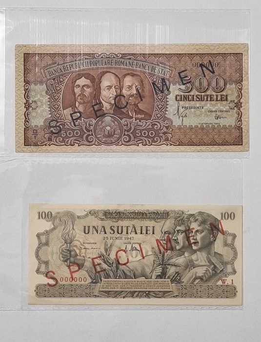 SPECIMEN - UNC! Bancnota romaneasca 100 LEI 1947 VECHE si FOARTE RARA!