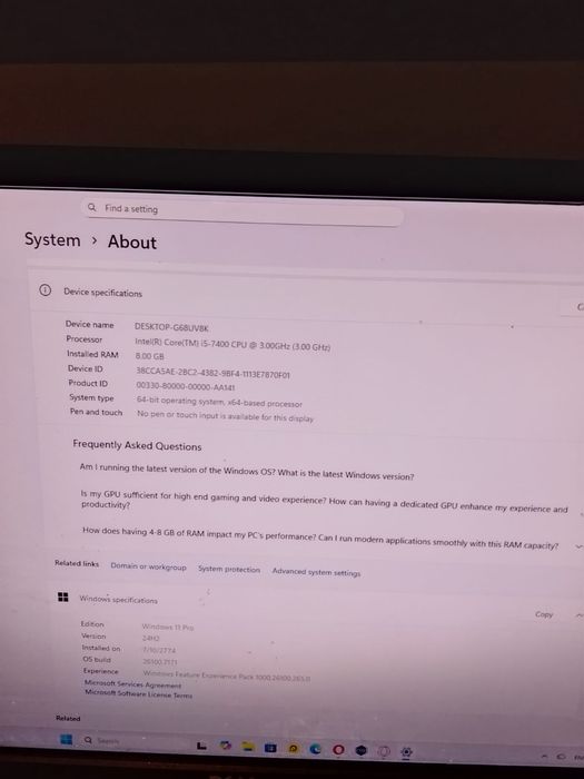 Setup Gaming PC i5 GTX1050 + Monitor + Tastatura + Mouse+căști