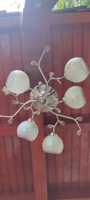 Lampa 6 poziții globuri de sticla