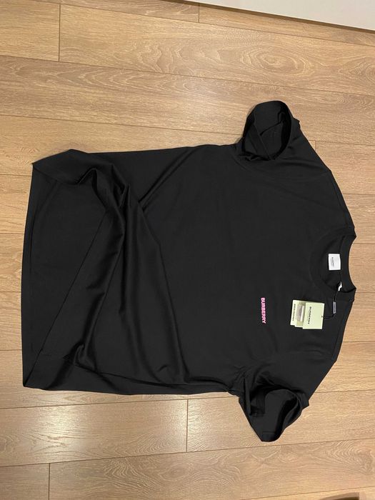 BURBERRY Oak Leaf, ОРИГИНАЛНА черна тениска,oversized, размер:XS,S и M