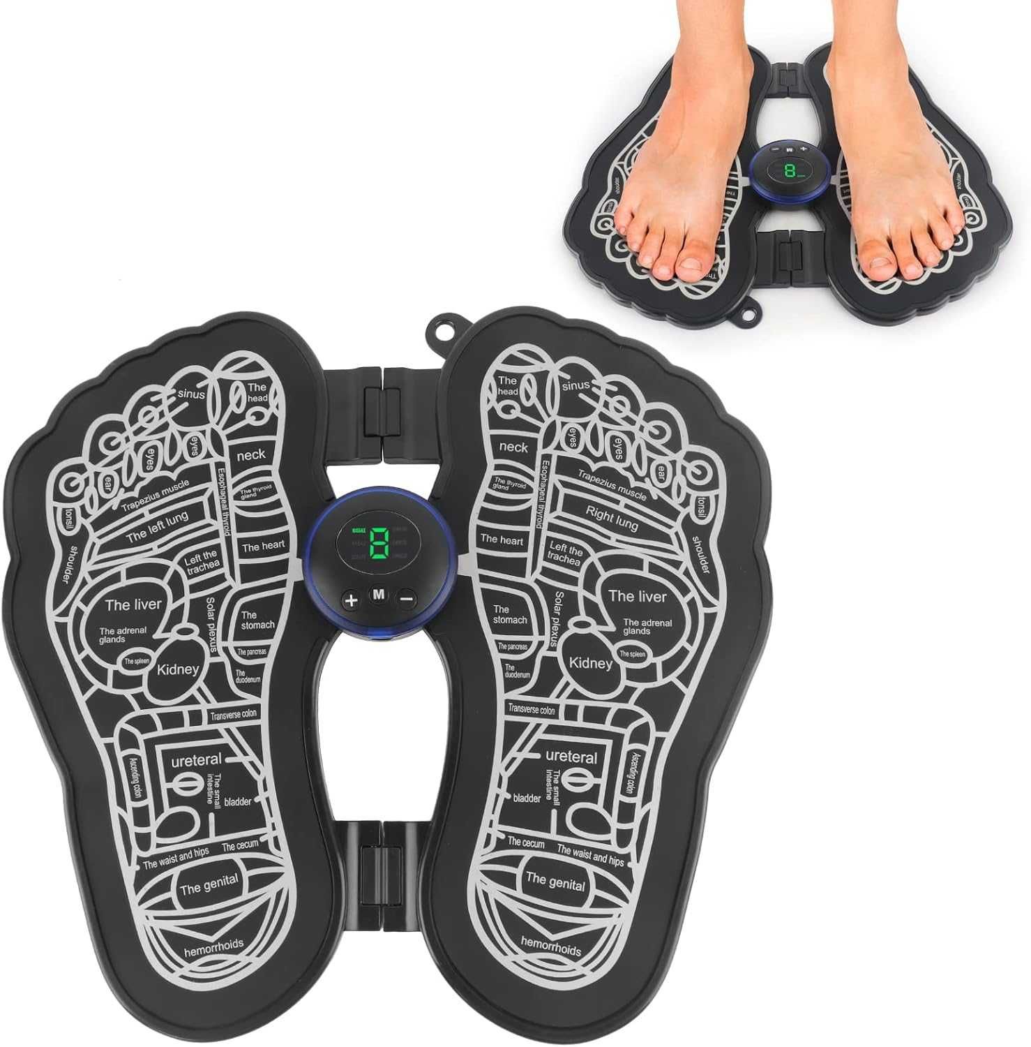 Aparat de masaj electric EMS picioare 8 moduri 19 niveluri intensitate
