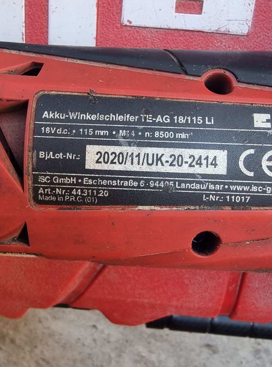 Акумулаторен ъглошлайф Einhell 18v за части