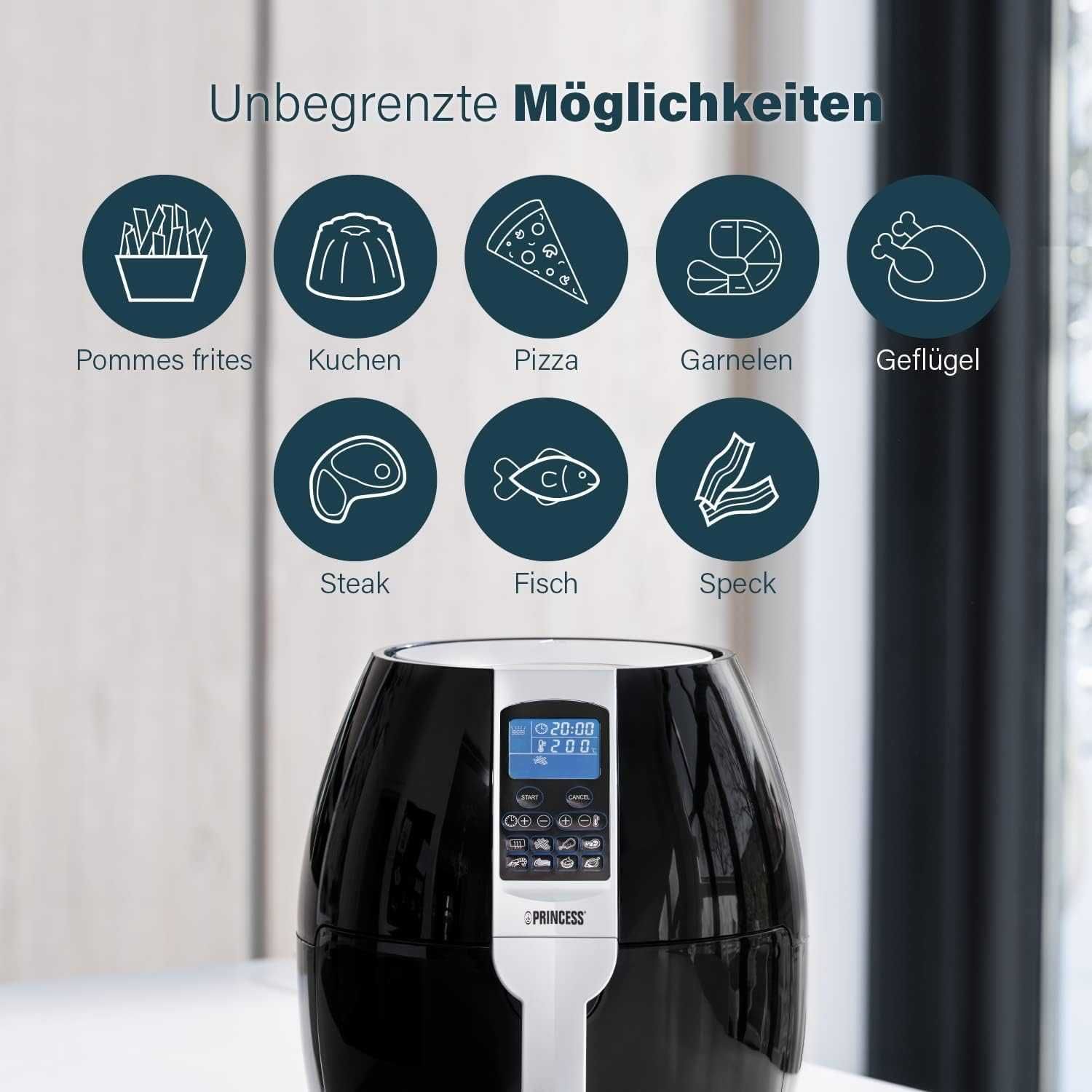 Фритюрник с горещ въздух Air Fryer Princess, 3.2л., 1500W