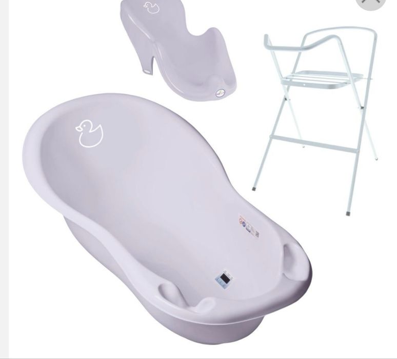 Set Cadita 102 cm cu suport metalic si suport anatomic Duck Mov