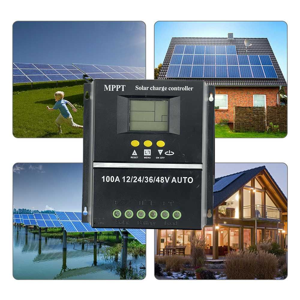 Mppt solar AUTO  controler de încărcare  100 ah Cabane,Rulote,LifePo4