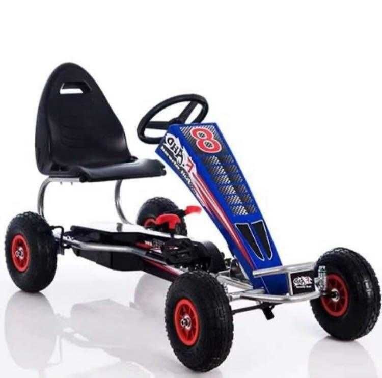 GO Kart cu pedale pt copii 6-15 ani, Kinderauto F8-3, roti Gonflabile