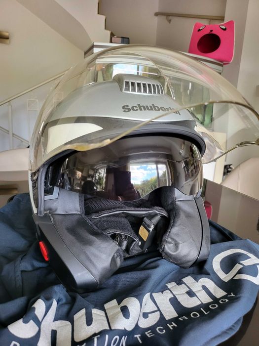 Cască scooter Schubert J1, suplimentar parasolar nou de rezerva.