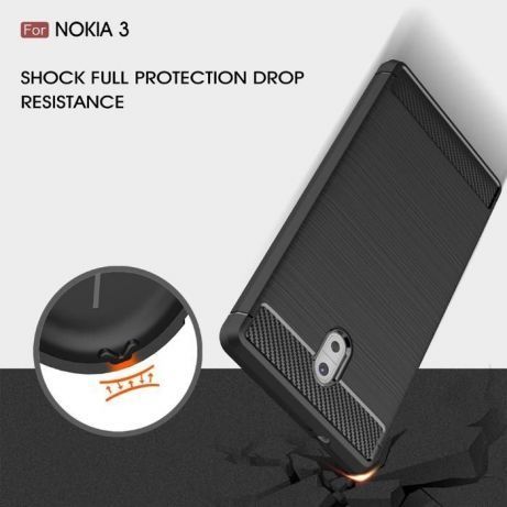 Husa Antisoc cu textura de carbon pentru Nokia 6