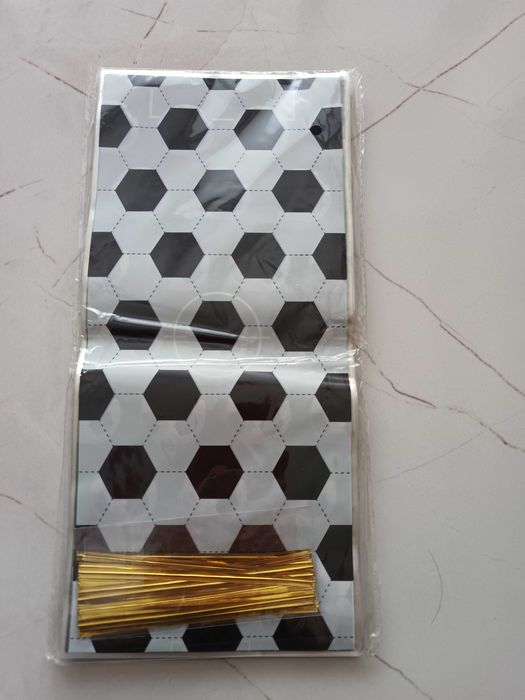 Пликчета за подаръци Футбол 50бр, подаръчни пликчета, торбички