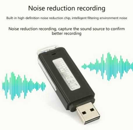 16GB Флашка Диктофон Гласова Активация USB Аудио Рекордер Подслушвател