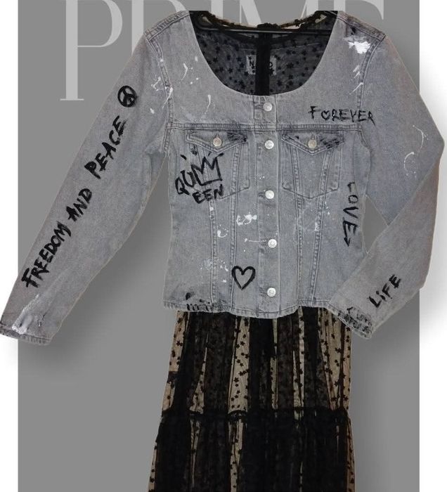 Сиво дънково яке