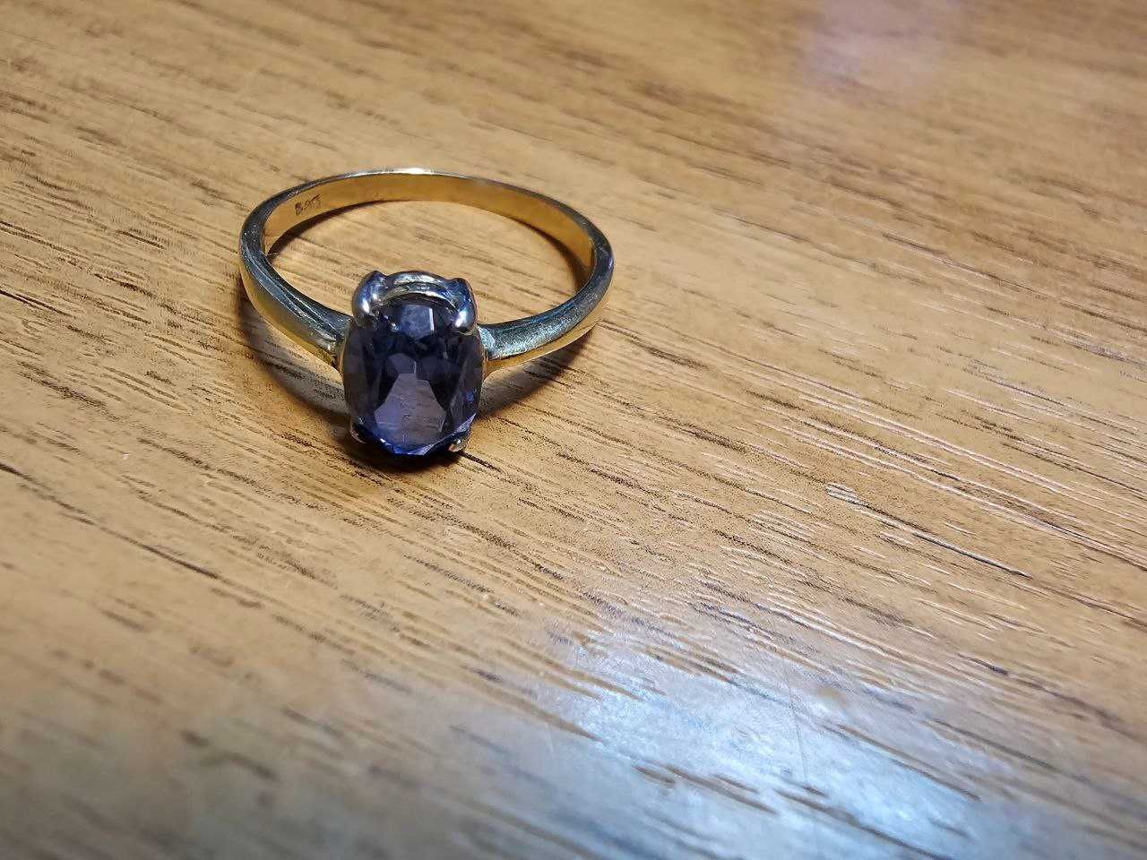 Inel cu safir 14k(antikgemma)