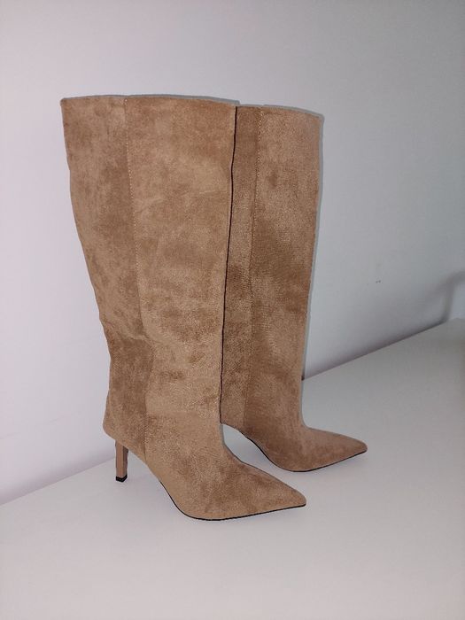 Велурени високи ботуши