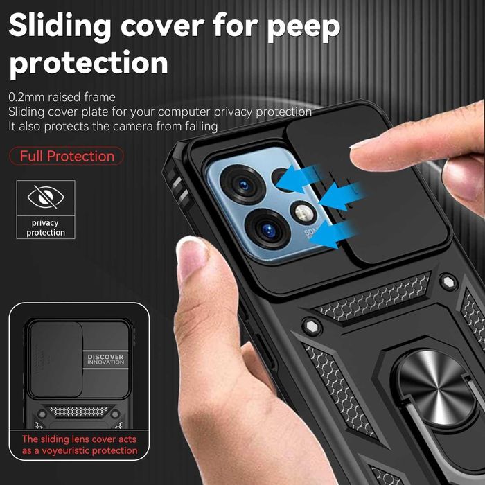 Husa hybrid Armor cu inel pentru Motorola G04 / G24 / Edge 40 Pro