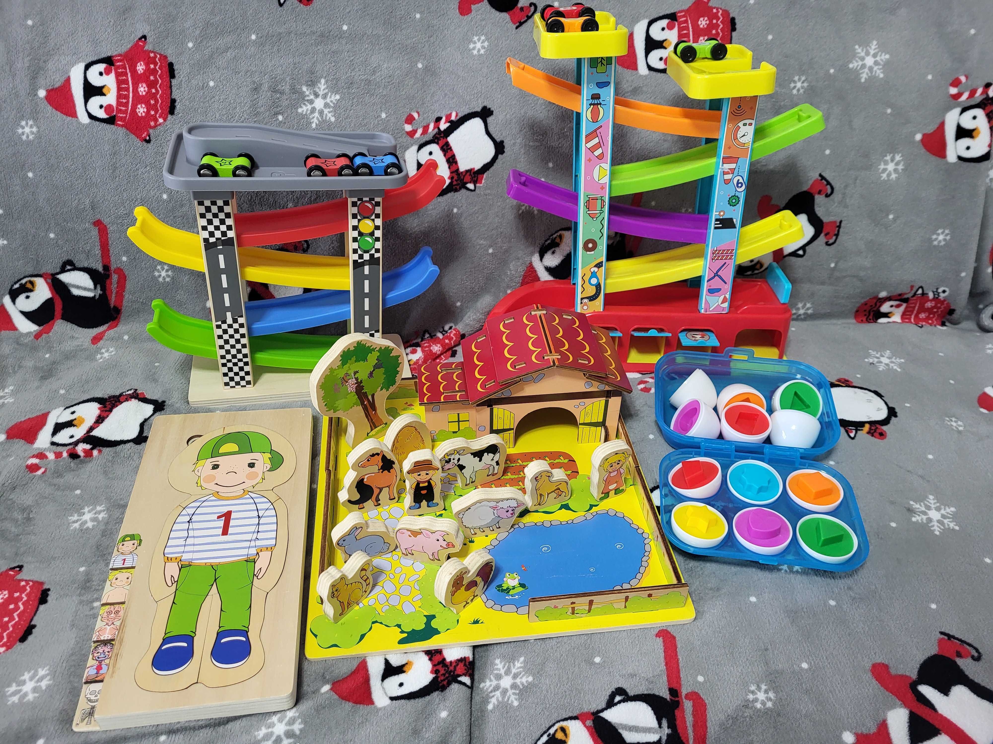 Montessori echilibru, Puzzle 3D: Ferma, Zoo, Circ, Pirati, Safari