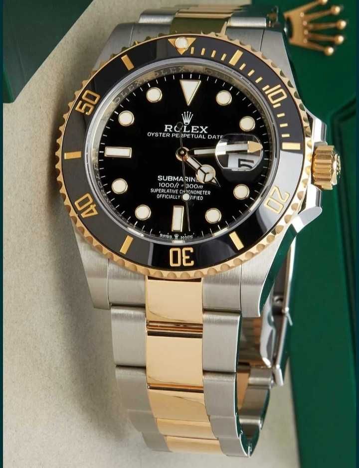 Ceas Rolex Submariner Gold&Silver Automatic (MECANIC) CALITATE+