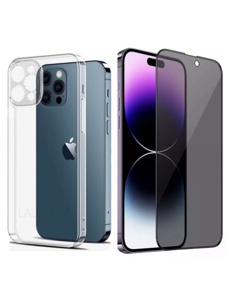 Iphone 14/15/16 PRO MAX PLUS Husa Secure Case Slim si Folie Sticla CB