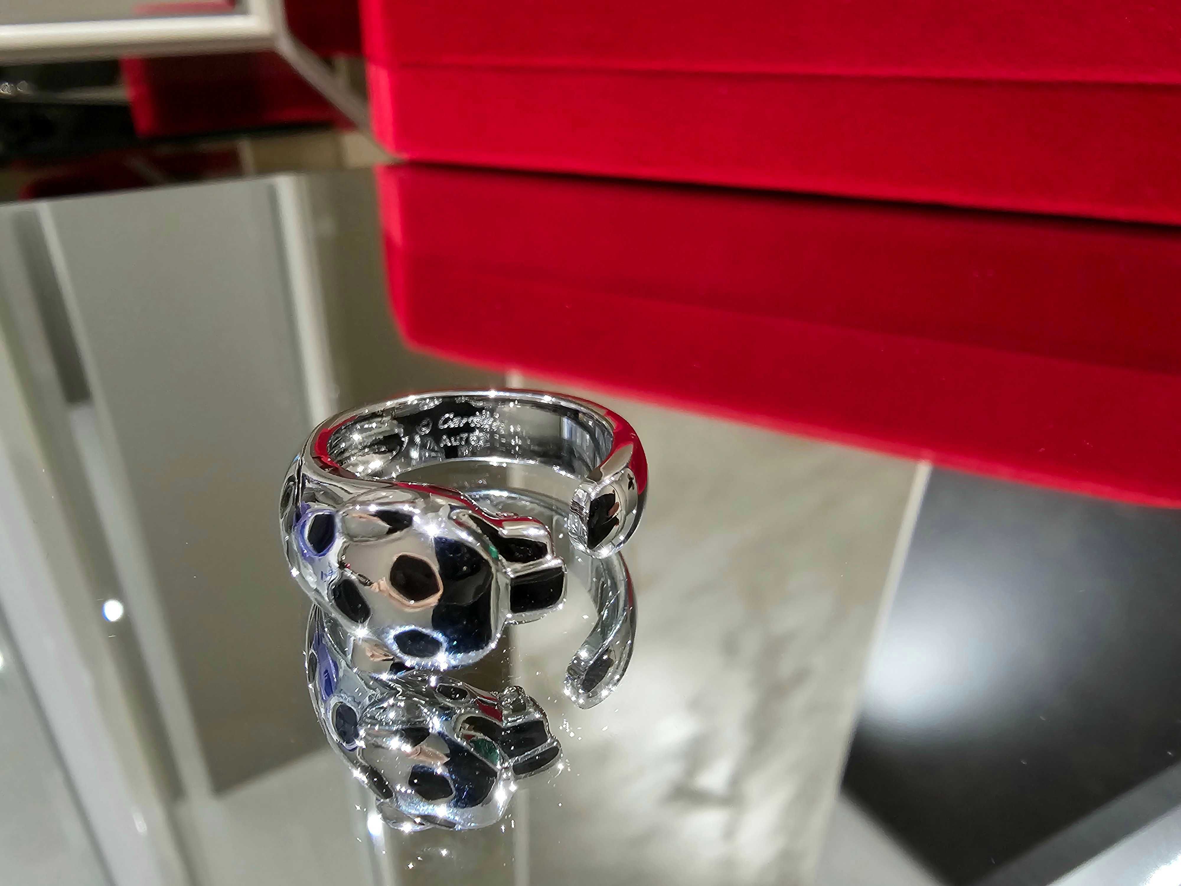 CARTIER Panthere de Cartier Silver Black Дамски Пръстен