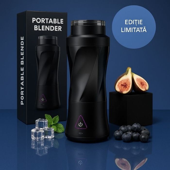 Blender Portabil USB  – 700 ml, Baterie 6 000 mAh, Garanție 2