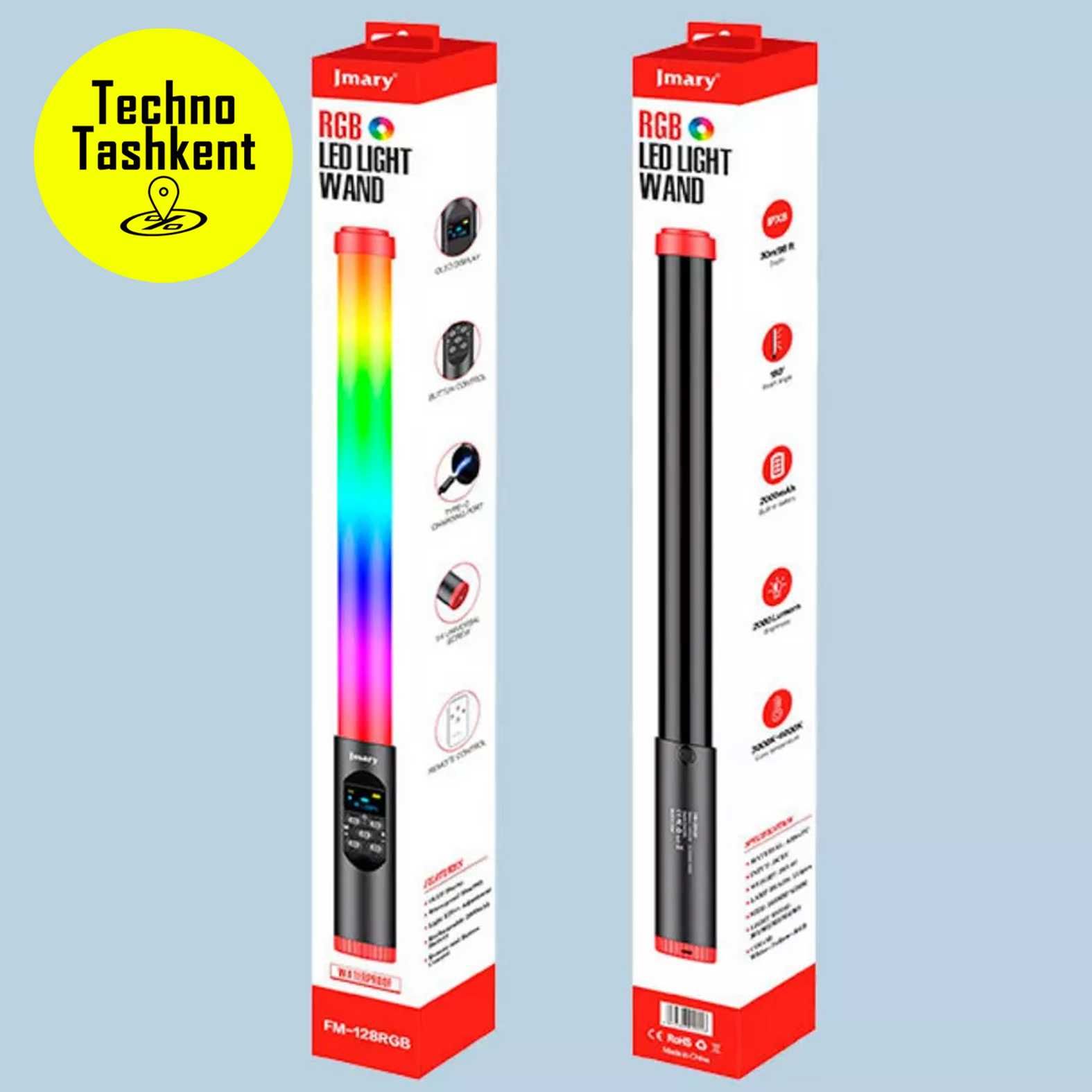 Осветитель RGB светодиодный портативный с аккумулятором JMARY FM128RGB