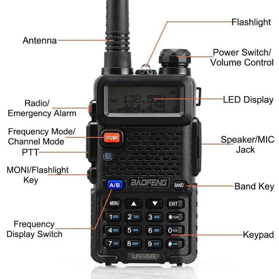8W НОВ Гаранция Радиостанции Радиостанция Baofeng UV 5R walkie talkie