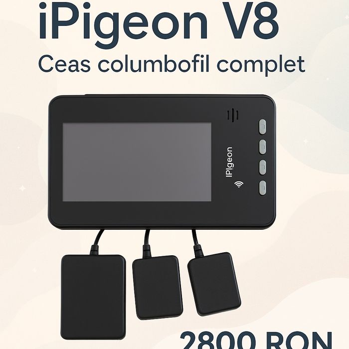 iPigeon V8 – Ceas columbofil complet, cu 3 trape