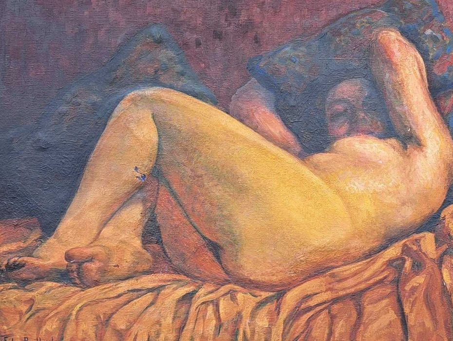 #Matisse - Tablou mare, Edmond Bailleau - Nud, ulei pe panza, Franta