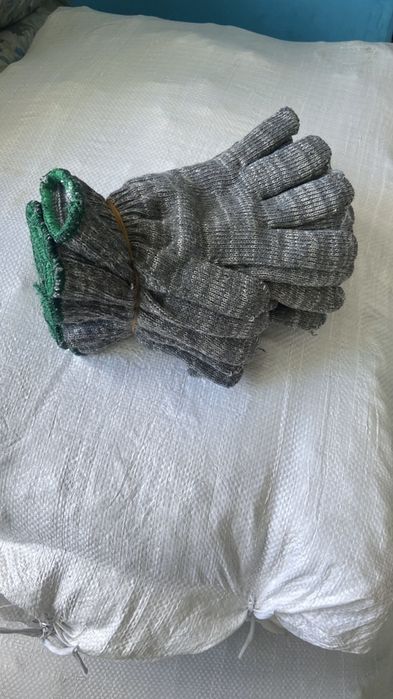 Перчатки хб двойные зимние