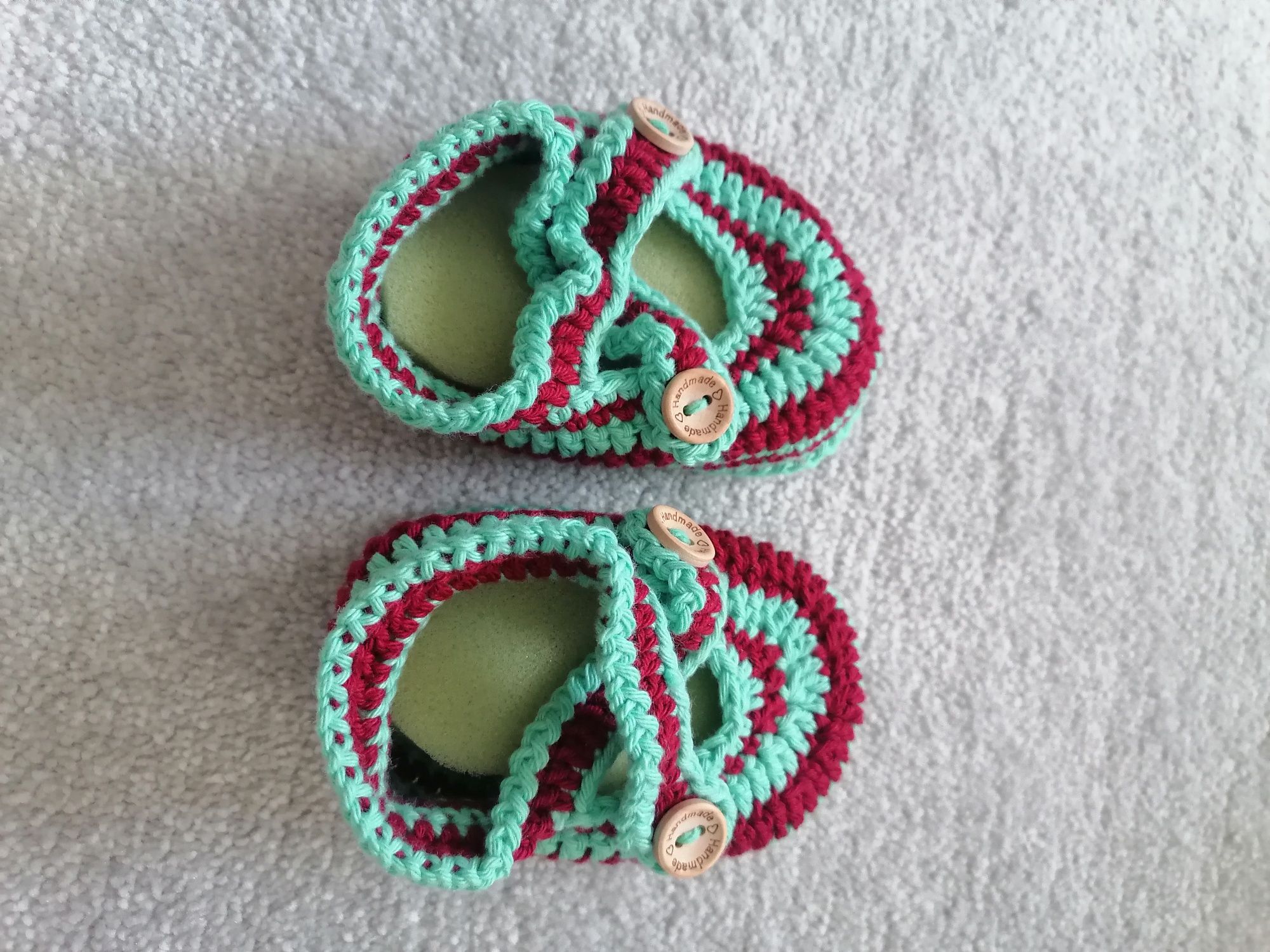 Botoșei croșetati pentru bebe hand made