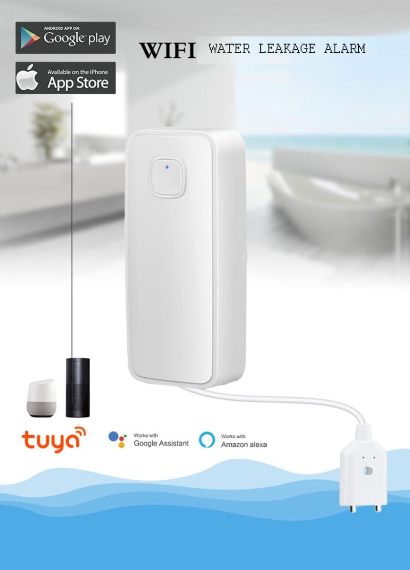 Tuya Smart / Smart Life WiFi Сензор за засичане теч на вода/наводнение