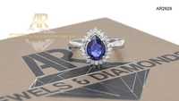 Inel Aur cu Diamante si Sapphire model ARJEWELS(AR2629)
