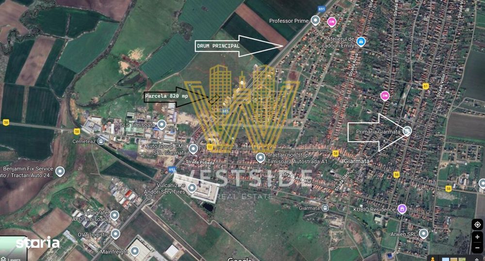Parcela de vanzare in Giarmata