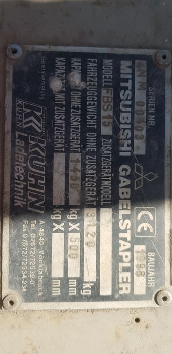 Stivuitor electric Mitsubishi FBS15 de 1.5 tone - Electrostivuitor