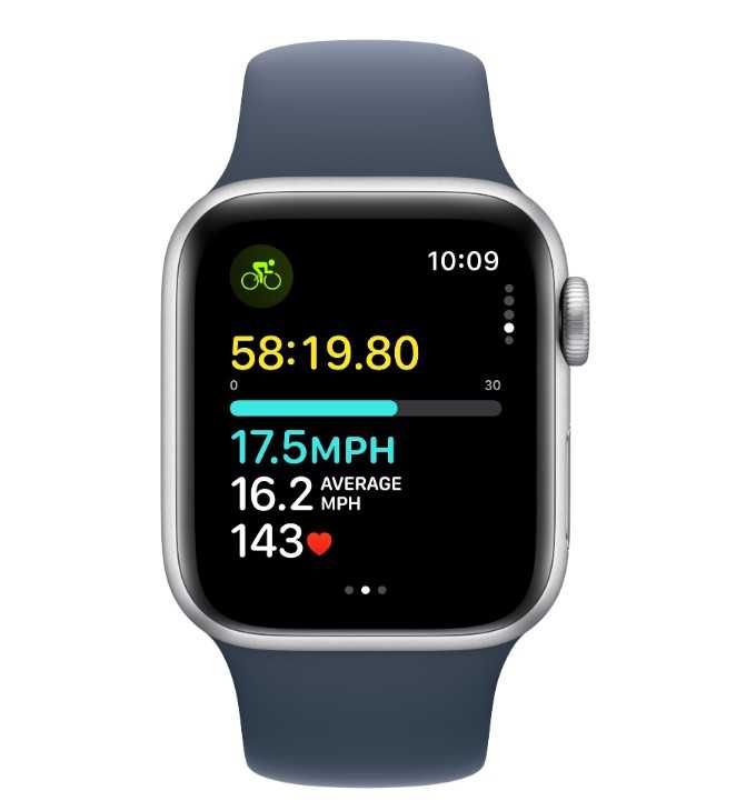 Apple Watch SE (2nd Gen), GPS, Silver Aluminium 40mm, S Blue SB NOU