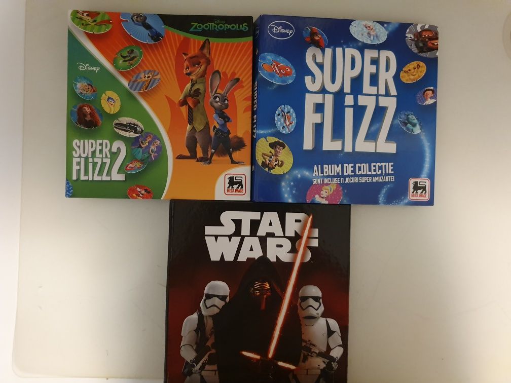 Albume de colectie Superflizz Starwars si Disney. Fiecare contine 72 d