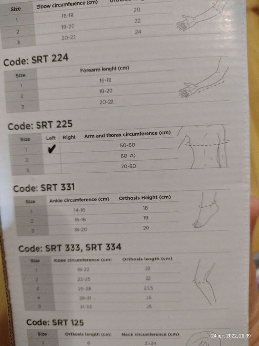 Orteza stanga pentru copii