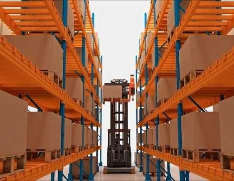 Узкопроходный Ричтрак с функцией бокового забора паллеты со стеллажа!