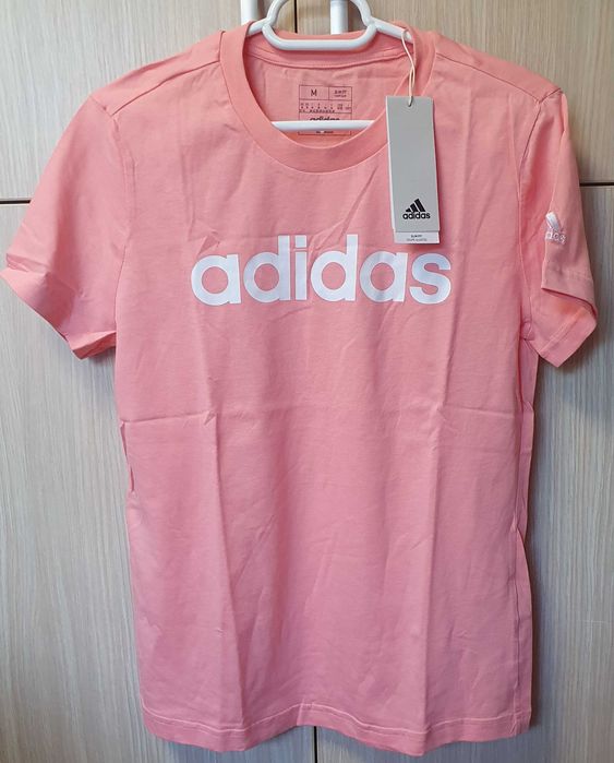 Tricou Femei Adidas IY9190, Roz, Bumbac Marime M Slim