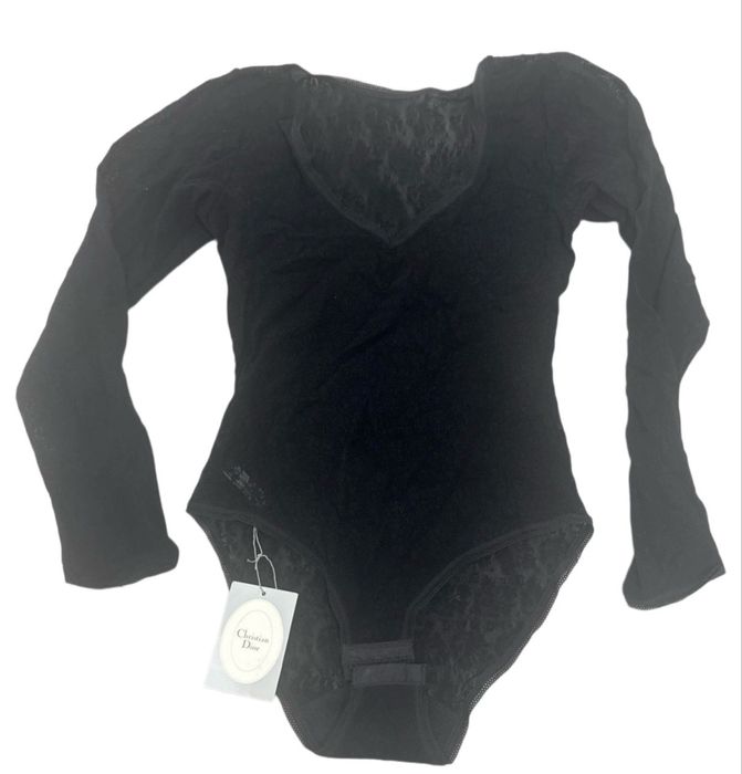 Body danela Christian Dior alb/negru/galben