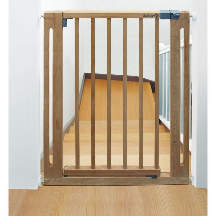 Poarta de siguranta extensibila din lemn fag, 73-90cm