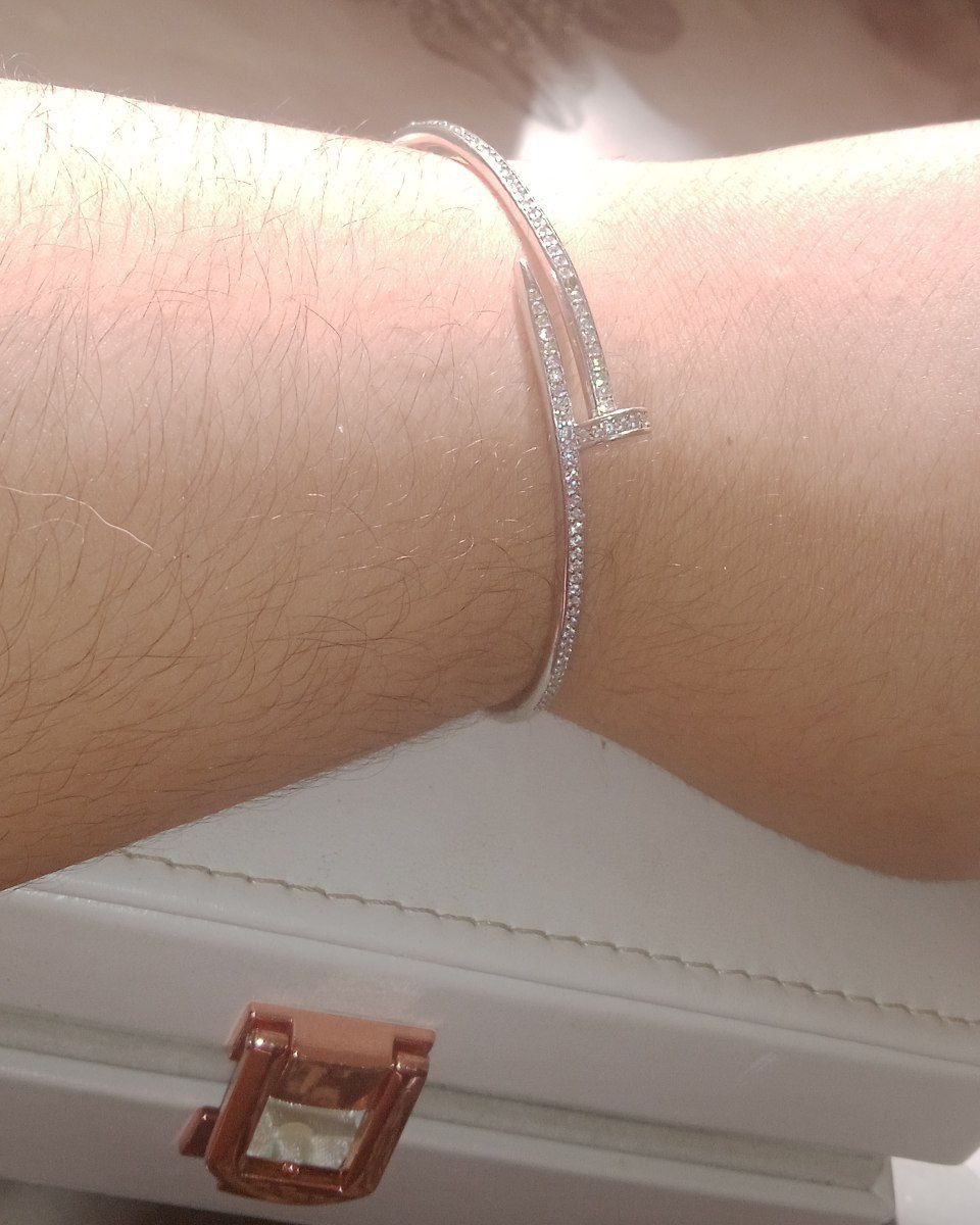 Серебряный браслет под Тиффани гвоздь