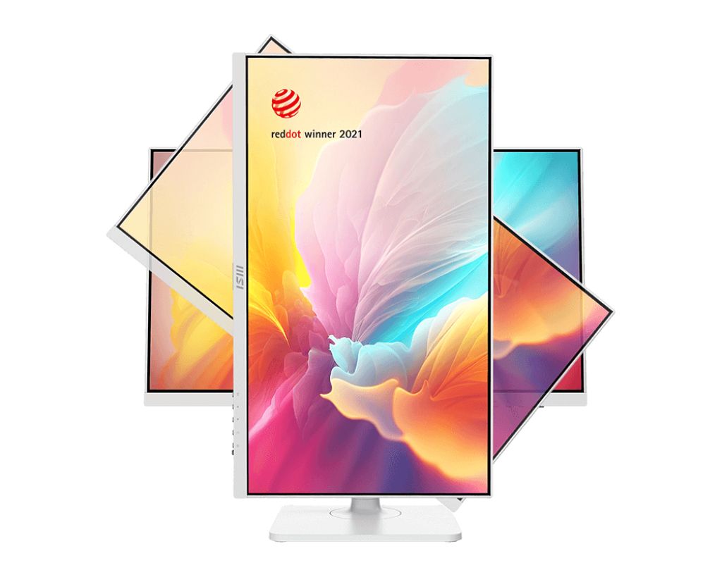 Офисный белый монитор с динамиками MSI Modern MD2412PW 24" 100Hz IPS