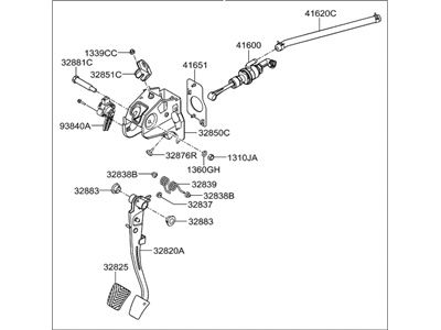 Cilindru pedala ambreiaj Hyundai 41600 F2000