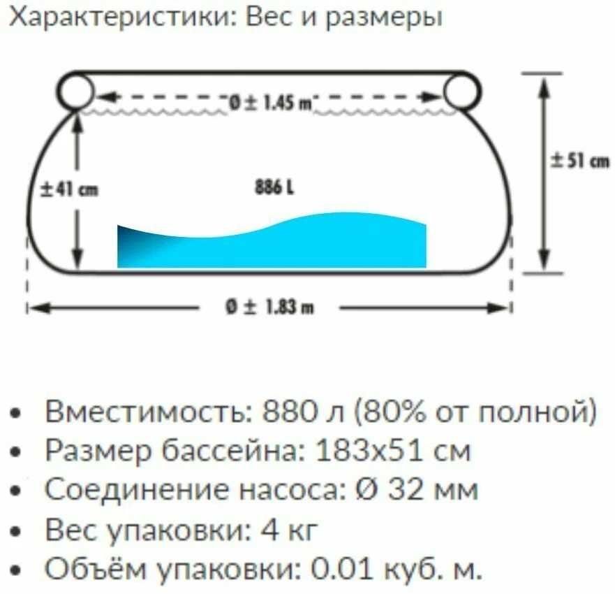 Бассейн семейный и для детей