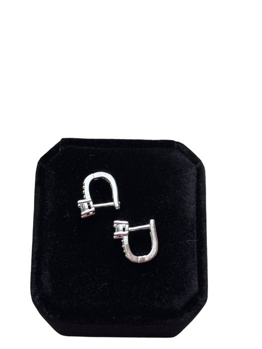 Cercei argint 925 - noi - stantati - cu pietre pretioase