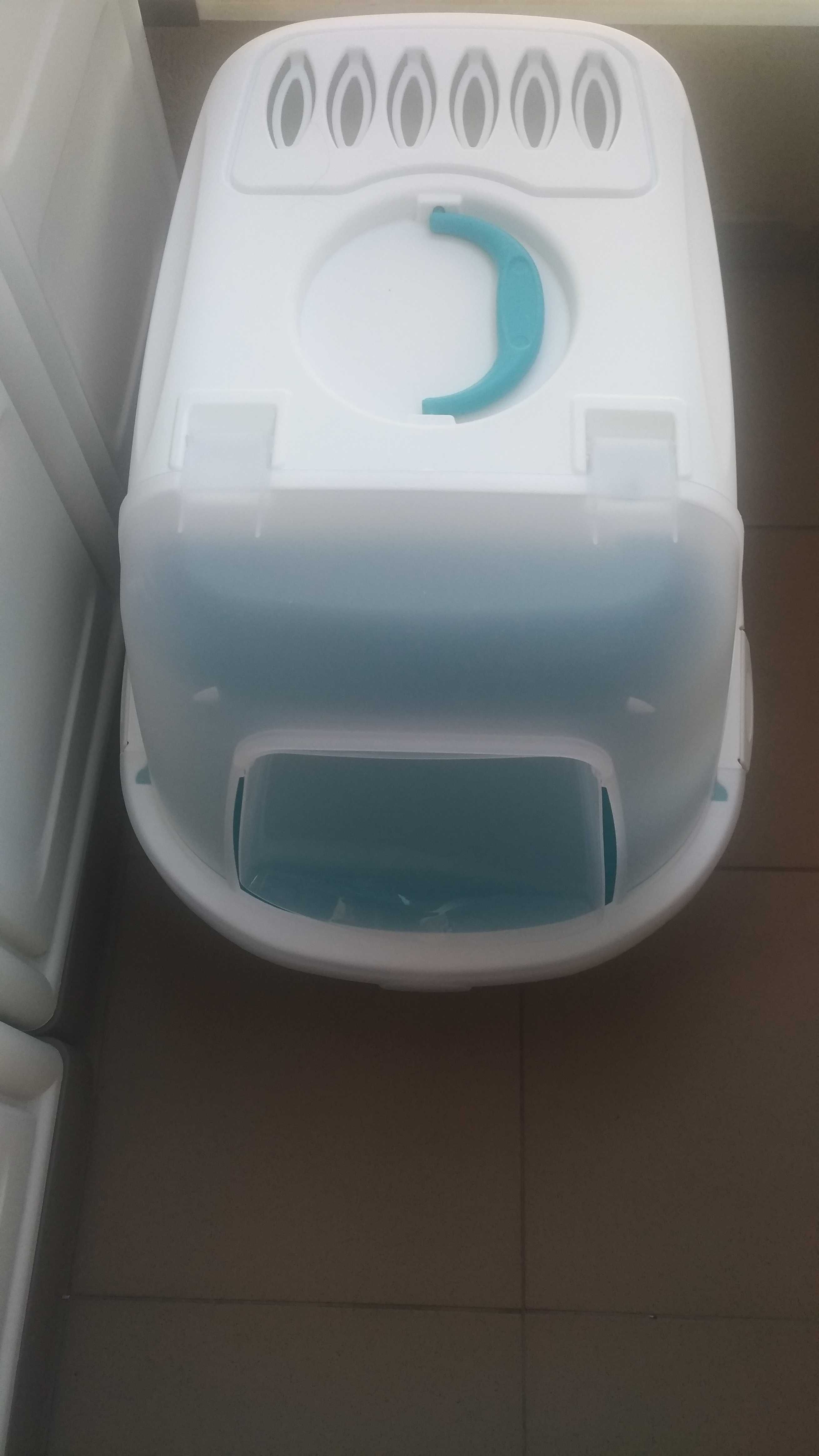 Котешка тоалетна Trixie Vico Easy Clean, 56×40×40 см, Тюркоаз/Бяла