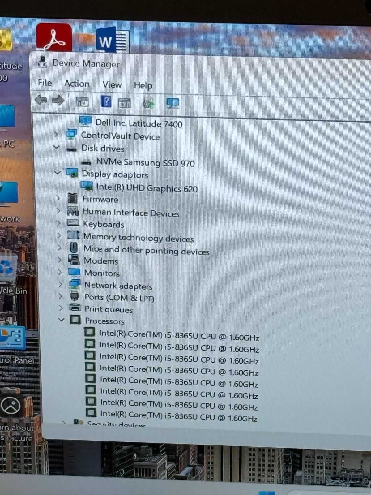 Dell Latitude 7400 I5 8gen/16RAM/512SSD/Full HD