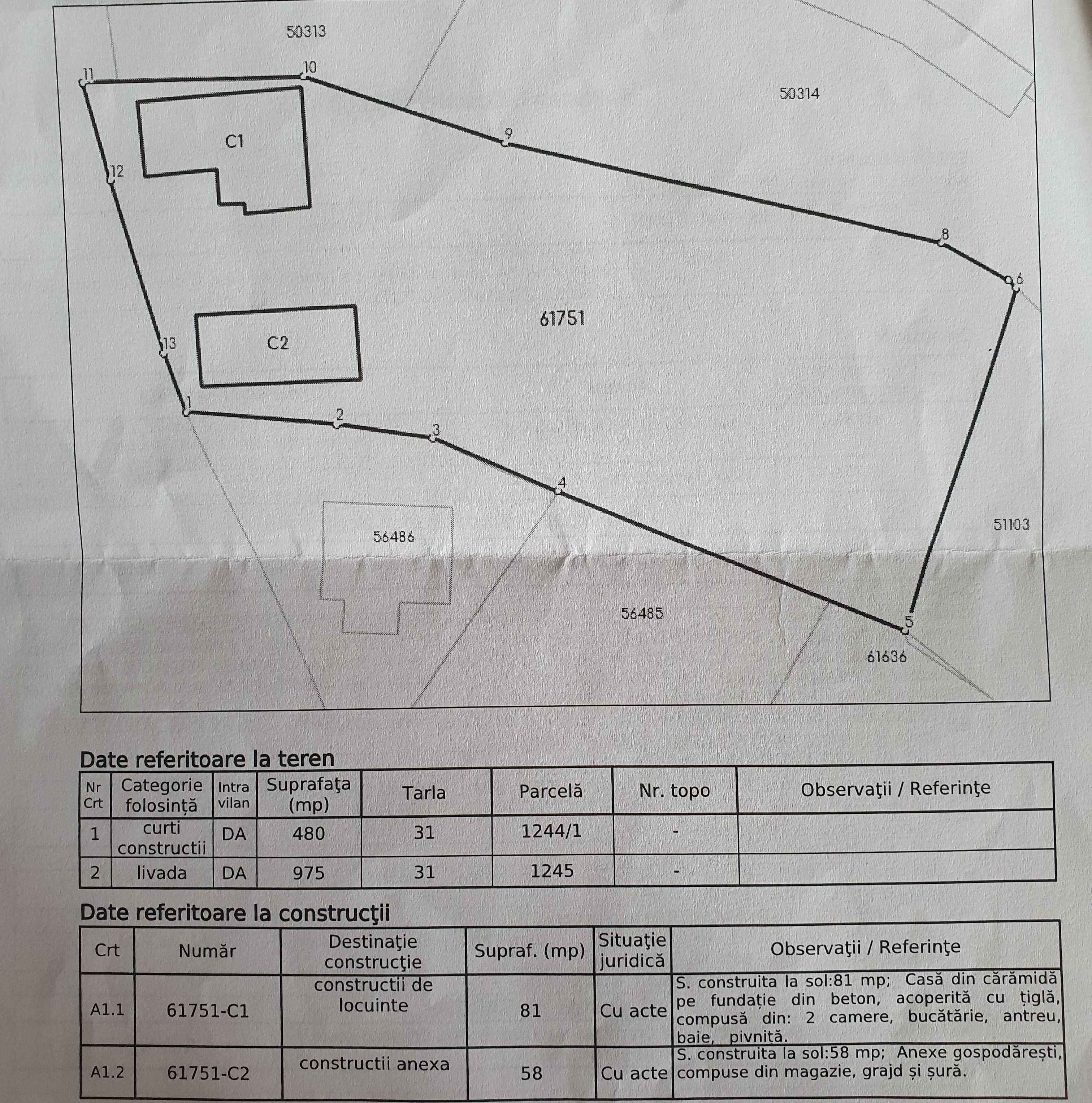 Casa + teren in Feleacu 1455 mp